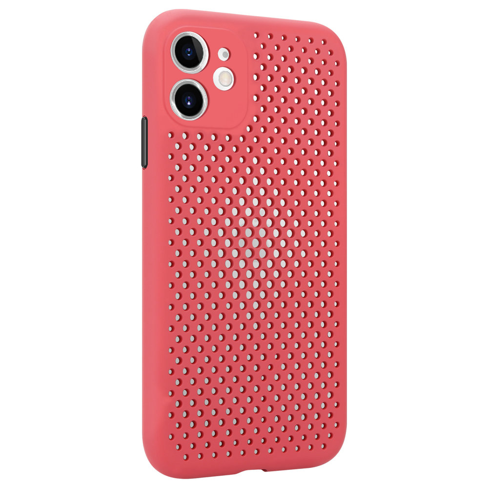 ShieldCase ShieldCase Coque silicone avec trous pour iPhone 11 (rouge)