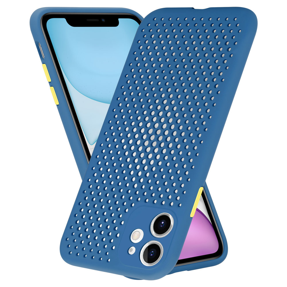 ShieldCase ShieldCase Coque silicone avec trous pour iPhone 11 (bleu foncé)