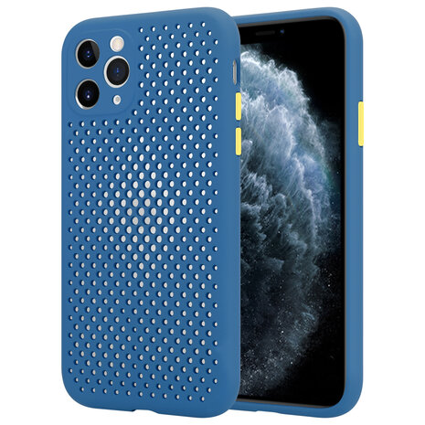 ShieldCase ShieldCase Coque silicone avec trous pour iPhone 11 Pro (bleu foncé)