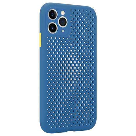 ShieldCase ShieldCase Coque silicone avec trous pour iPhone 11 Pro (bleu foncé)