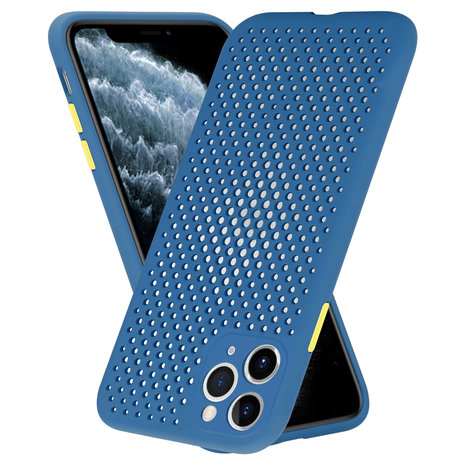 ShieldCase ShieldCase Coque silicone avec trous pour iPhone 11 Pro Max (bleu foncé)
