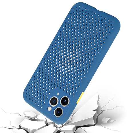 ShieldCase ShieldCase Coque silicone avec trous pour iPhone 11 Pro Max (bleu foncé)