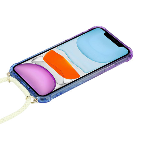 ShieldCase ShieldCase Coque antichoc avec cordon iPhone 11 (violet/bleu)