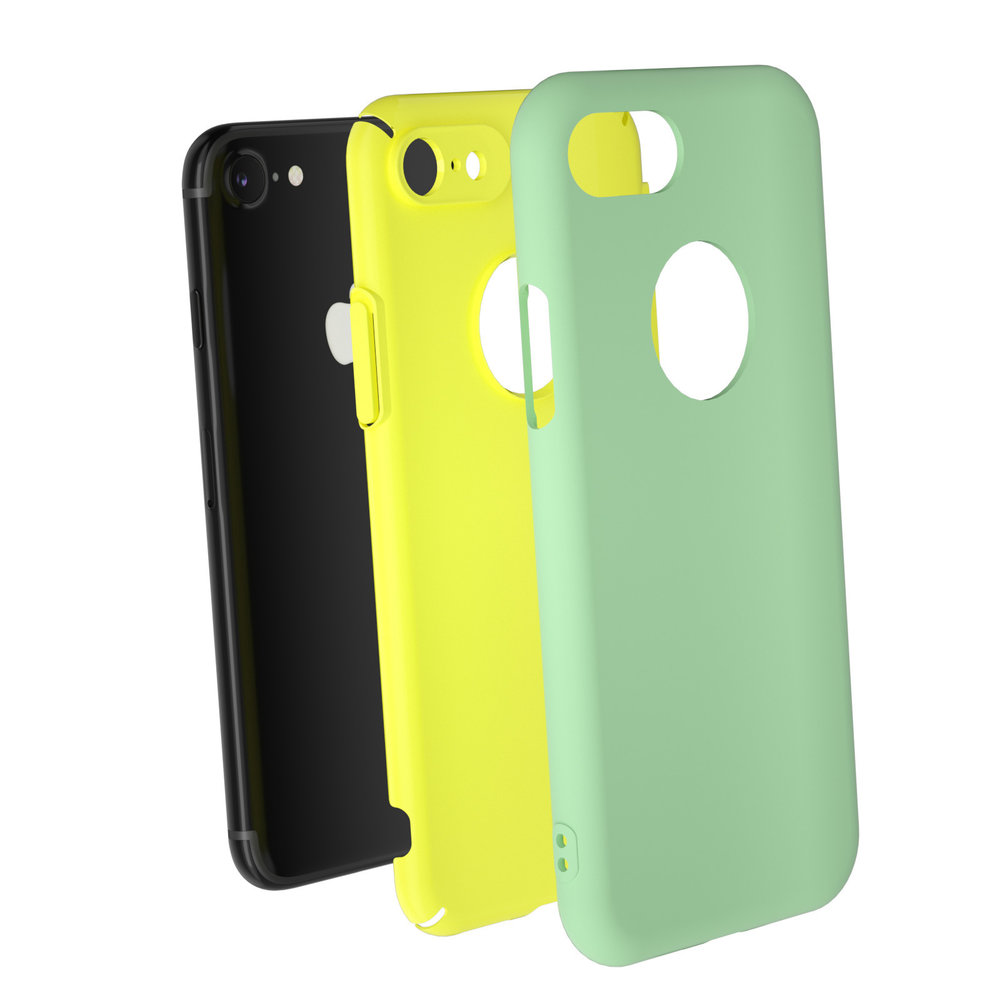 ShieldCase ShieldCase Coque silicone double couche pour iPhone 7/8 (vert clair/jaune)