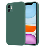 ShieldCase Coque silicone carrée iPhone 11 (vert foncé)