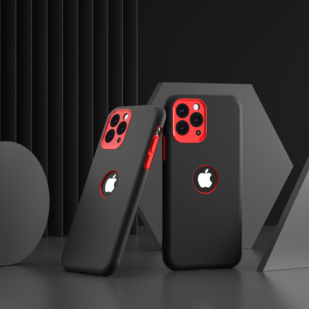 ShieldCase ShieldCase Coque silicone double couche iPhone 11 Pro (noir/rouge)