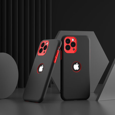 ShieldCase ShieldCase Coque silicone double couche iPhone 11 Pro (noir/rouge)