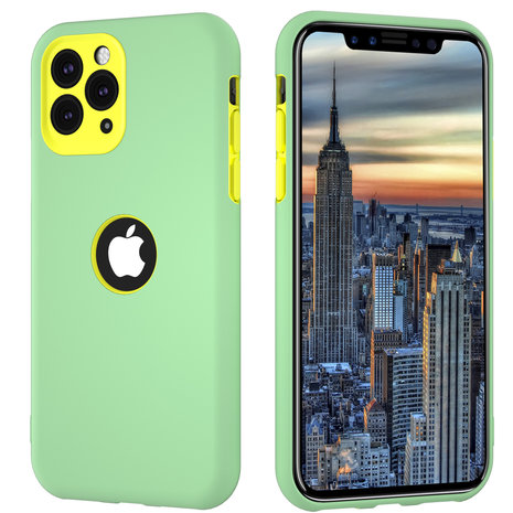 ShieldCase ShieldCase Coque silicone double couche pour iPhone 11 Pro (vert clair/jaune) ShieldCase ShieldCase Coque silicone double couche pour iPhone 11 Pro (vert clair/jaune)