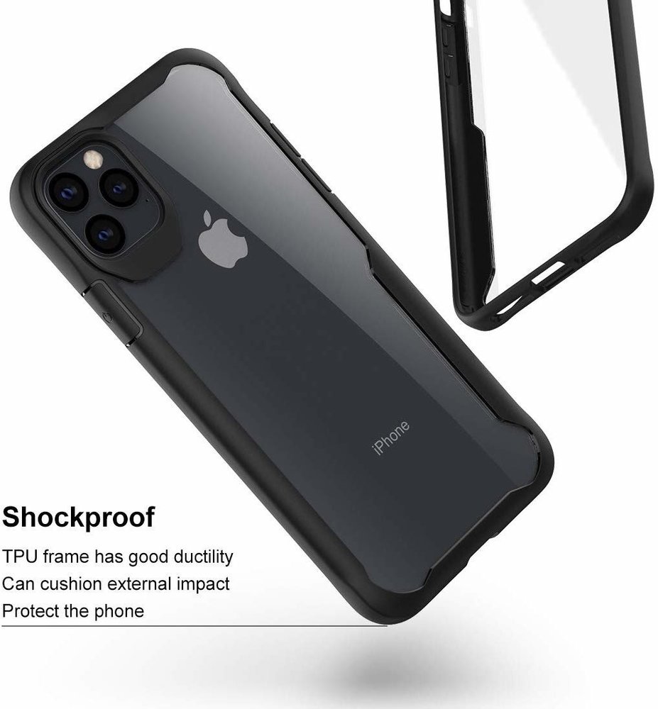 ShieldCase ShieldCase Coque antichoc iPhone 12 Pro (transparent/noir) ShieldCase ShieldCase Coque antichoc iPhone 12 Pro (transparent/noir)