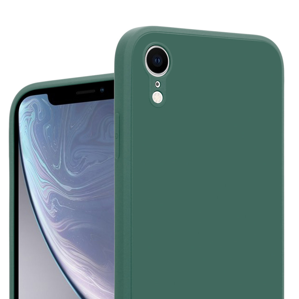 ShieldCase ShieldCase Coque silicone carrée iPhone Xr (vert foncé) ShieldCase ShieldCase Coque silicone carrée iPhone Xr (vert foncé)
