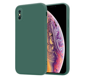 ShieldCase Coque carrée silicone iPhone X / Xs (vert foncé)