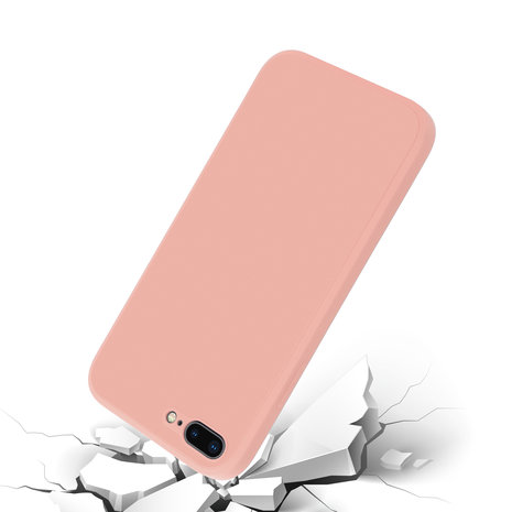 ShieldCase ShieldCase Coque silicone carrée  iPhone 7 Plus / 8 Plus (rose)