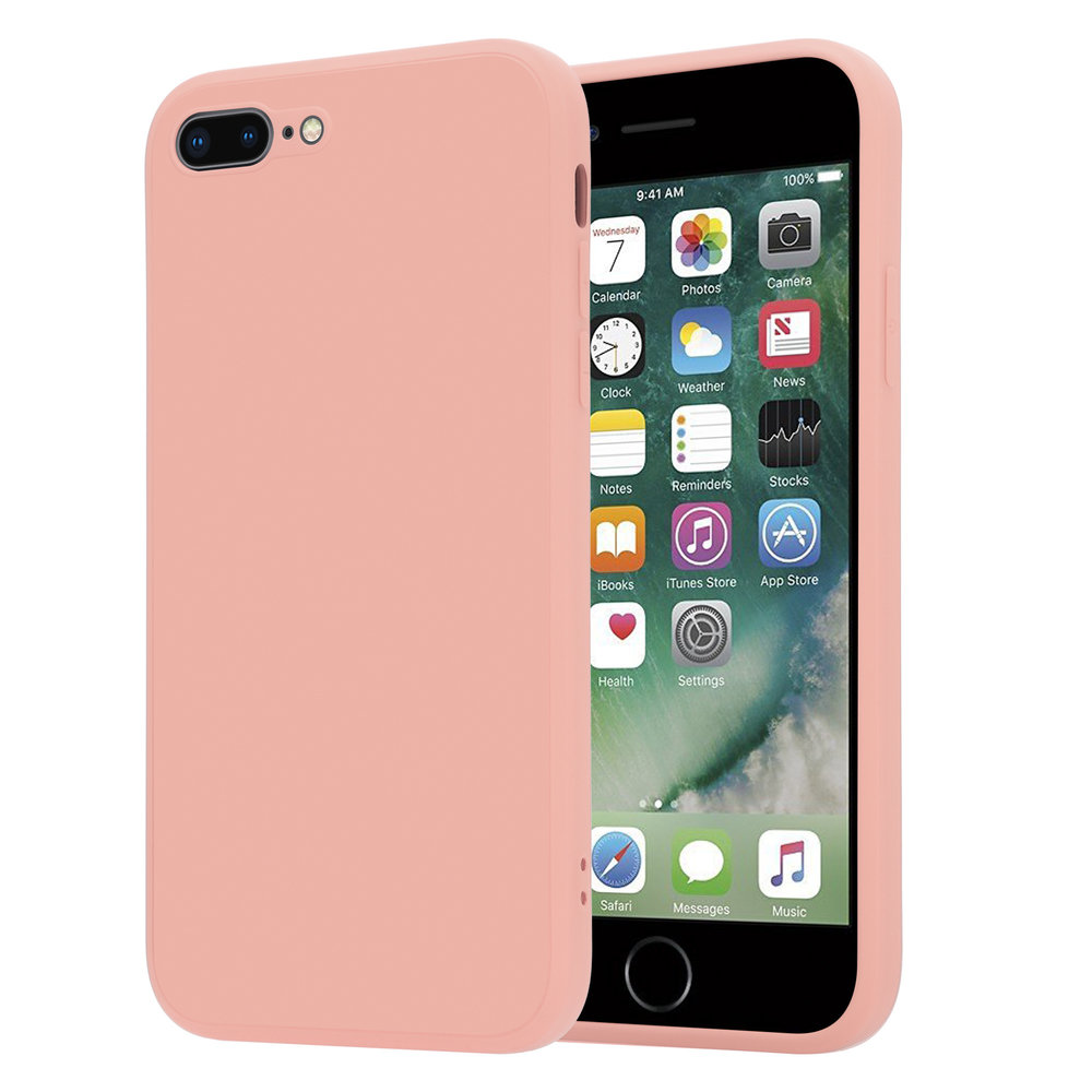 ShieldCase ShieldCase Coque silicone carrée  iPhone 7 Plus / 8 Plus (rose)