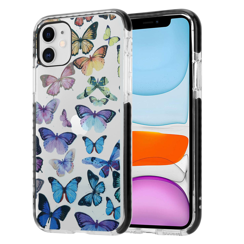 ShieldCase ShieldCase Coque iPhone 11 Rainbow Butterflies ShieldCase ShieldCase Coque iPhone 11 Rainbow Butterflies