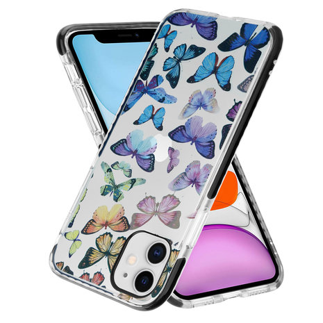 ShieldCase ShieldCase Coque iPhone 11 Rainbow Butterflies ShieldCase ShieldCase Coque iPhone 11 Rainbow Butterflies