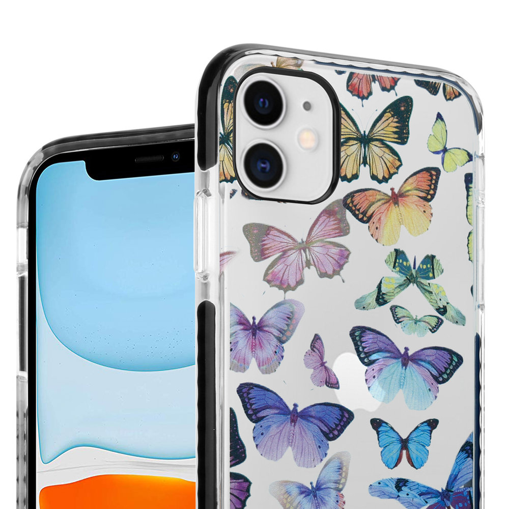 ShieldCase ShieldCase Coque iPhone 11 Rainbow Butterflies ShieldCase ShieldCase Coque iPhone 11 Rainbow Butterflies
