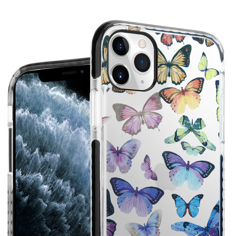 ShieldCase ShieldCase Coque iPhone 11 Pro Max Rainbow Butterflies ShieldCase ShieldCase Coque iPhone 11 Pro Max Rainbow Butterflies