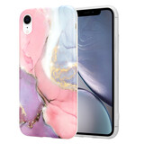 ShieldCase Coque iPhone Xr Lovely Lila Marble