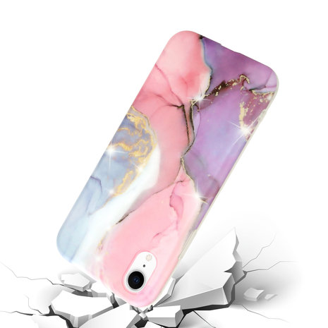 ShieldCase ShieldCase Coque iPhone Xr Lovely Lila Marble
