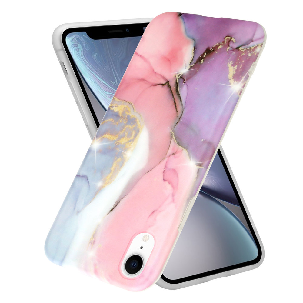 ShieldCase ShieldCase Coque iPhone Xr Lovely Lila Marble