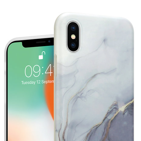 ShieldCase ShieldCase Coque iPhone X / Xs Grey Anyway Marble ShieldCase ShieldCase Coque iPhone X / Xs Grey Anyway Marble
