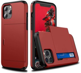 ShieldCase Coque cartes Slide iPhone 12 Pro Max 6,7 pouces (rouge) ShieldCase Coque cartes Slide iPhone 12 Pro Max 6,7 pouces (rouge)