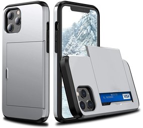 ShieldCase Coque cartes Slide iPhone 12 Pro Max 6,7 pouces (argent) ShieldCase Coque cartes Slide iPhone 12 Pro Max 6,7 pouces (argent)