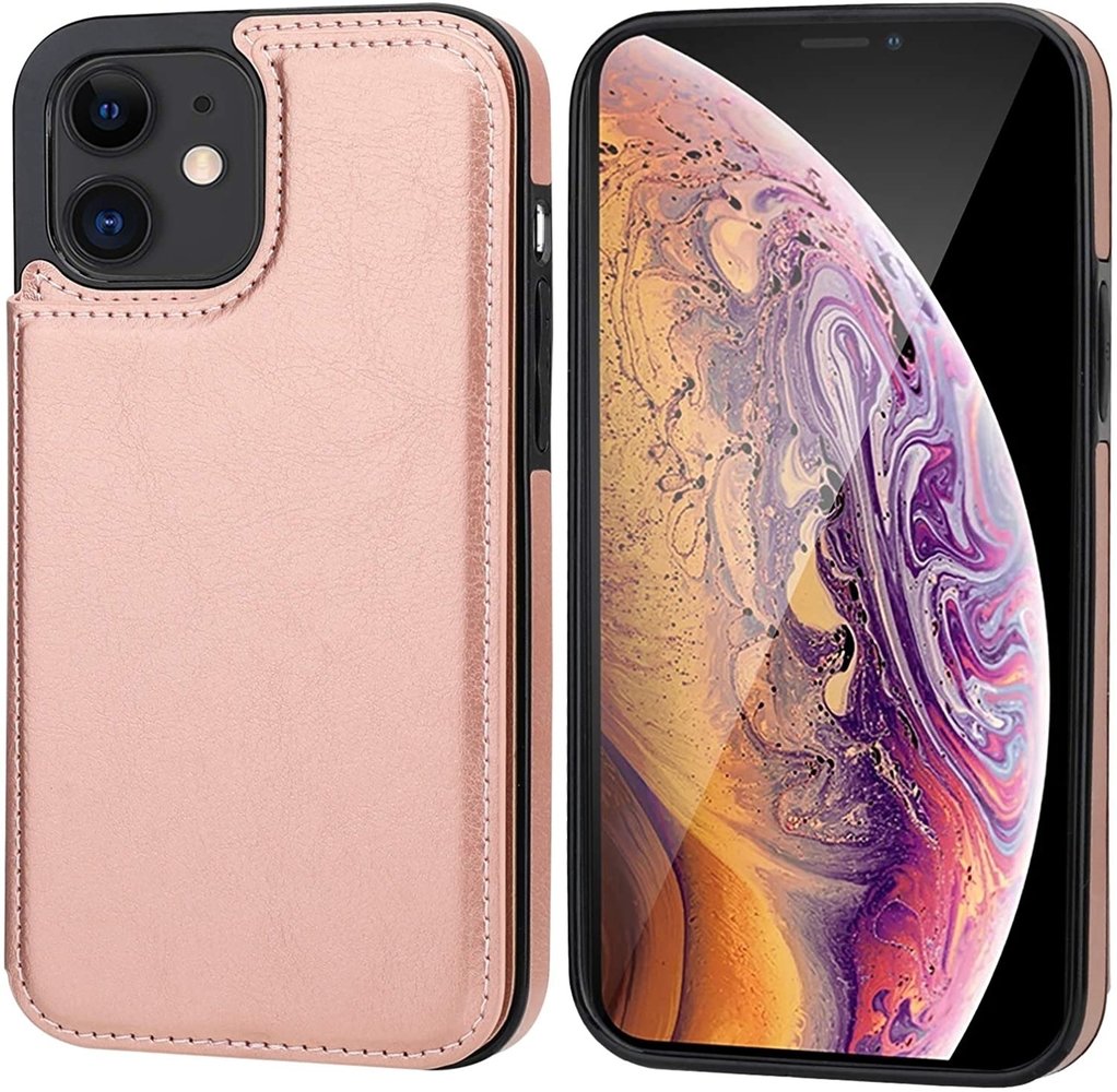 ShieldCase ShieldCase Étui portefeuille iPhone 12 (rose) ShieldCase ShieldCase Étui portefeuille iPhone 12 (rose)