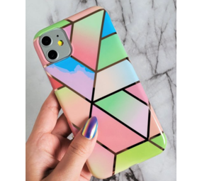 ShieldCase Coque marbre iPhone 12 Mini (arc-en-ciel)