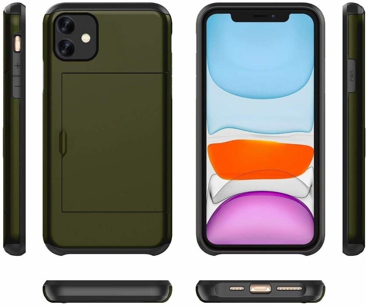 ShieldCase ShieldCase Coque cartes slider iPhone 12 Mini (vert) ShieldCase ShieldCase Coque cartes slider iPhone 12 Mini (vert)
