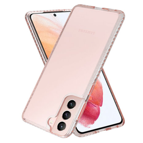 ShieldCase ShieldCase Coque en TPU Samsung Galaxy S21 (transparent/paillettes roses) ShieldCase ShieldCase Coque en TPU Samsung Galaxy S21 (transparent/paillettes roses)
