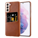 ShieldCase Coque vintage avec fente pour carte Samsung Galaxy S21 Plus (marron) ShieldCase Coque vintage avec fente pour carte Samsung Galaxy S21 Plus (marron)