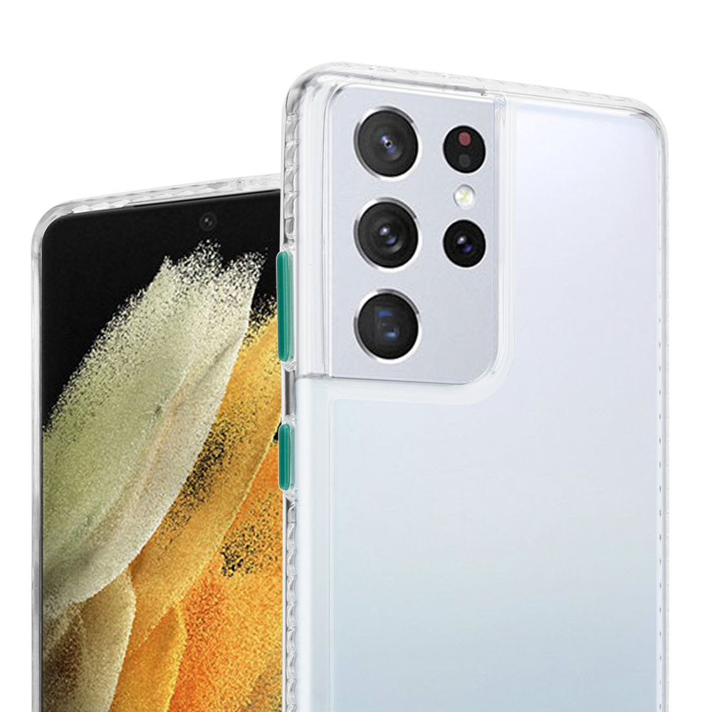 ShieldCase ShieldCaseCoque en TPU Samsung Galaxy S21 Ultra (transparent / vert)