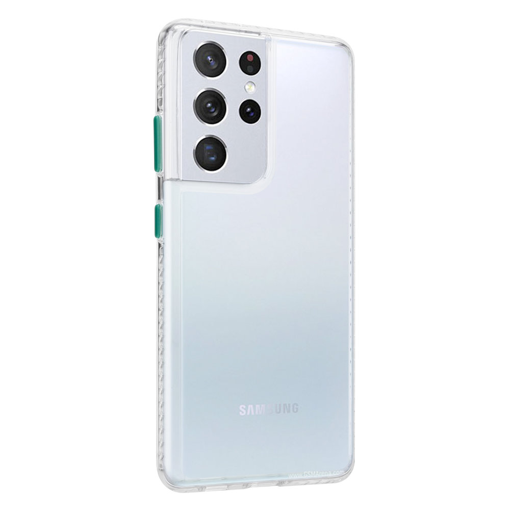 ShieldCase ShieldCaseCoque en TPU Samsung Galaxy S21 Ultra (transparent / vert)