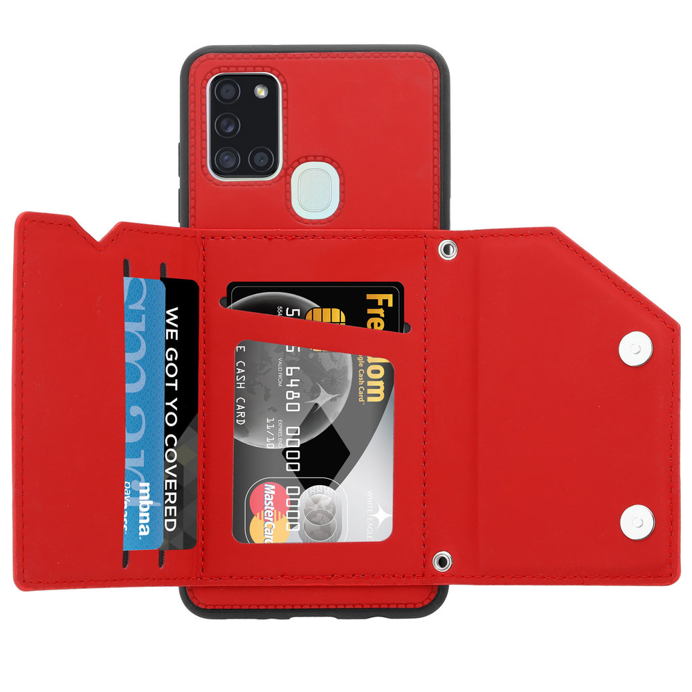 ShieldCase ShieldCase Étui Portefeuille avec sangle Samsung Galaxy A21s (rouge) ShieldCase ShieldCase Étui Portefeuille avec sangle Samsung Galaxy A21s (rouge)
