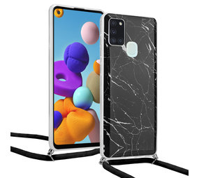 ShieldCase Coque avec cordon Samsung A21s Black Marbre Dream ShieldCase Coque avec cordon Samsung A21s Black Marbre Dream