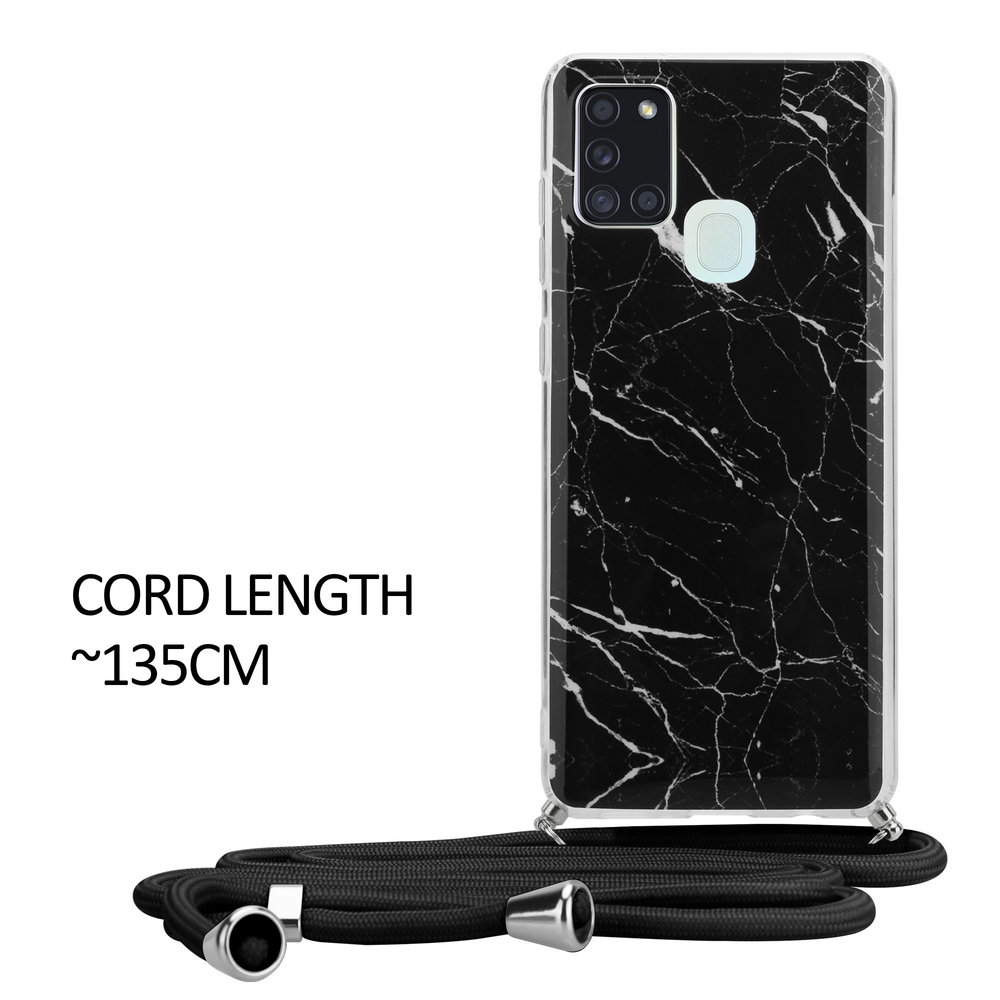 ShieldCase ShieldCase Coque avec cordon Samsung A21s Black Marbre Dream ShieldCase ShieldCase Coque avec cordon Samsung A21s Black Marbre Dream