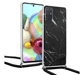 ShieldCase Coque avec cordon Samsung A71 Black Marbre Dream