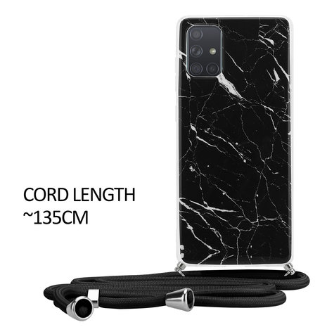 ShieldCase ShieldCase Coque avec cordon Samsung A71 Black Marbre Dream ShieldCase ShieldCase Coque avec cordon Samsung A71 Black Marbre Dream
