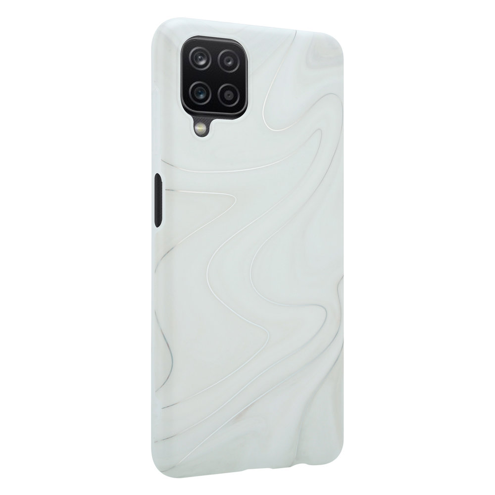 ShieldCase ShieldCase Coque Samsung A12 Glossy White Marbre ShieldCase ShieldCase Coque Samsung A12 Glossy White Marbre