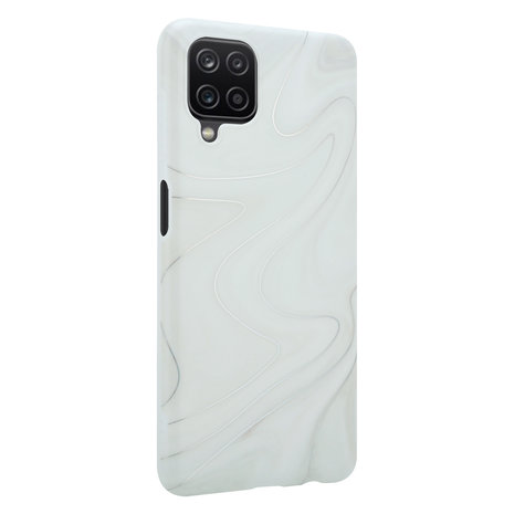 ShieldCase ShieldCase Coque Samsung A12 Glossy White Marbre ShieldCase ShieldCase Coque Samsung A12 Glossy White Marbre