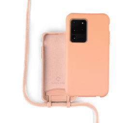 Coverzs Coque silicone avec cordon Samsung Galaxy S20 Ultra (orange) Coverzs Coque silicone avec cordon Samsung Galaxy S20 Ultra (orange)