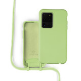 Coverzs Coque silicone avec cordon Samsung Galaxy S20 Ultra (vert clair)