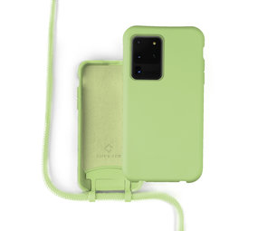 Coverzs Coque silicone avec cordon Samsung Galaxy S20 Ultra (vert clair) Coverzs Coque silicone avec cordon Samsung Galaxy S20 Ultra (vert clair)