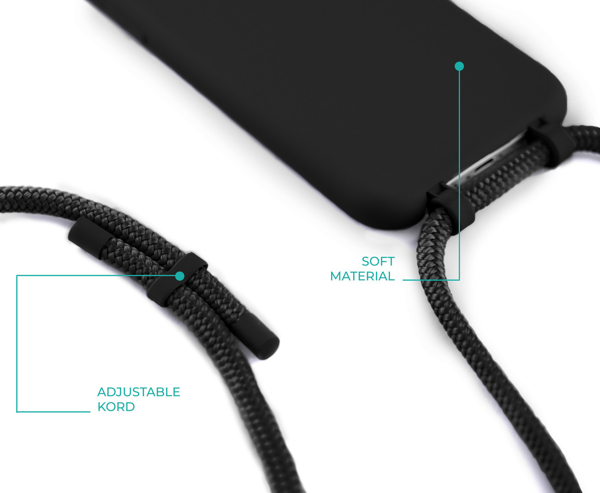 Coverzs Coverzs Coque silicone avec cordon Samsung Galaxy S20 (noir)