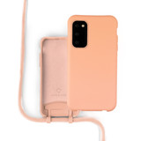 Coverzs Coque silicone avec cordon Samsung Galaxy S20 (orange)