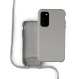 Coverzs Coque silicone avec cordon Samsung Galaxy S20 (gris)