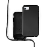 Coverzs Coque silicone avec cordon iPhone 7 / 8 / SE 2020 (noir)