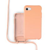 Coverzs Coque silicone avec cordon iPhone 7 / 8 / SE 2020 (orange)
