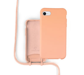 Coverzs Coque silicone avec cordon iPhone 7 / 8 / SE 2020 (orange)